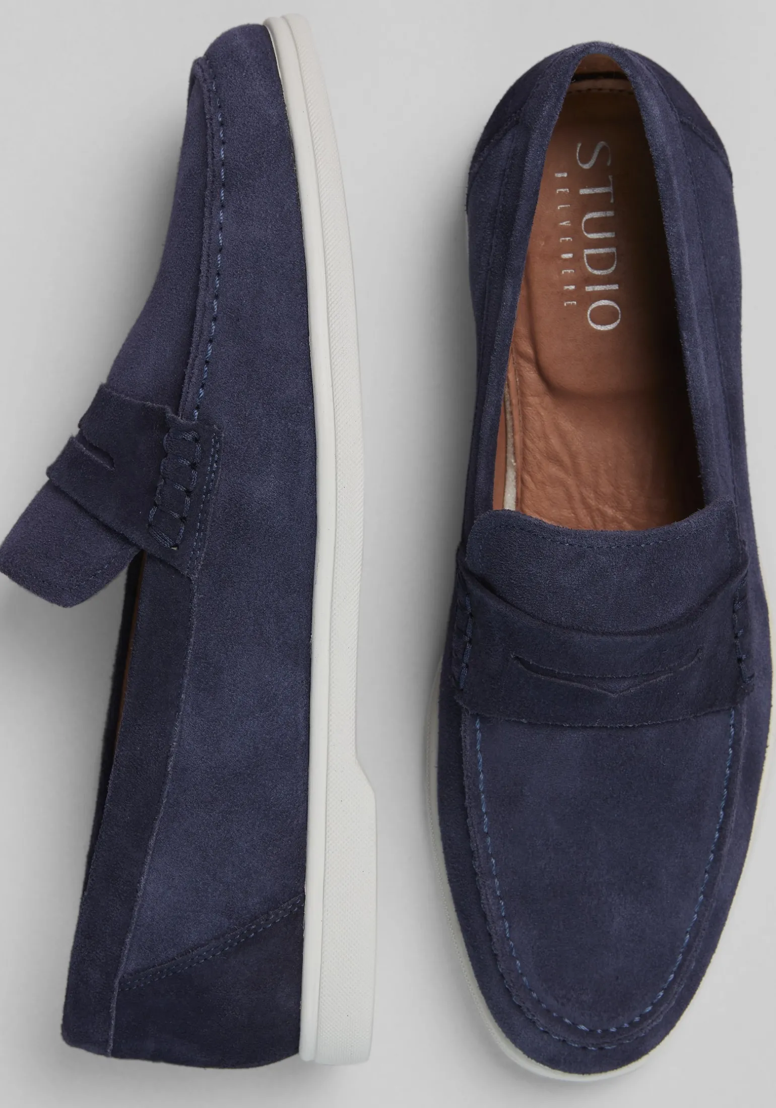 Belvedere Niko Suede Hybrid Penny Loafers