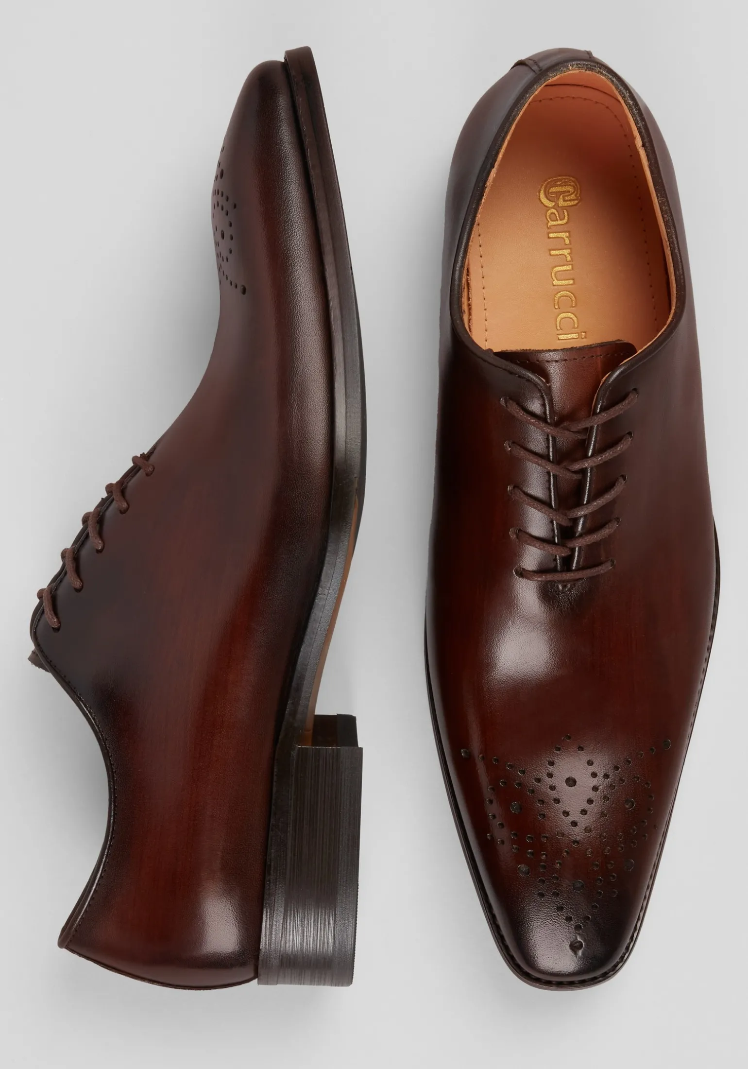 Carrucci Hand-Burnished Dress Oxfords