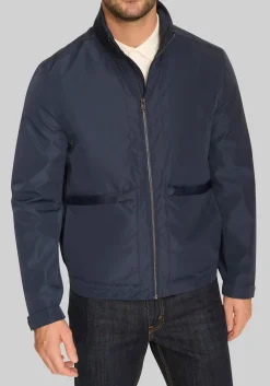 Cole Haan Stand Collar Packable Rain Jacket