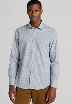 1905 Collection Tailored Fit Mini Gingham Button Up Shirt - Big & Tall