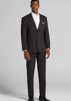 1905 Collection Tailored Fit Plaid Suit Separates Jacket