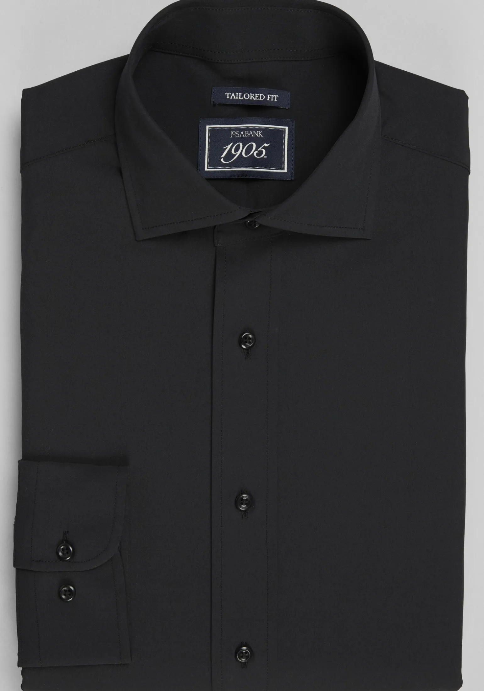 1905 Collection Tailored Fit Solid 4-Way Stretch Dress Shirt