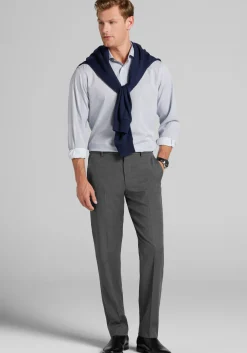1905 Collection Tailored Fit Spread Collar Stripe 4-Way Stretch Dress Shirt