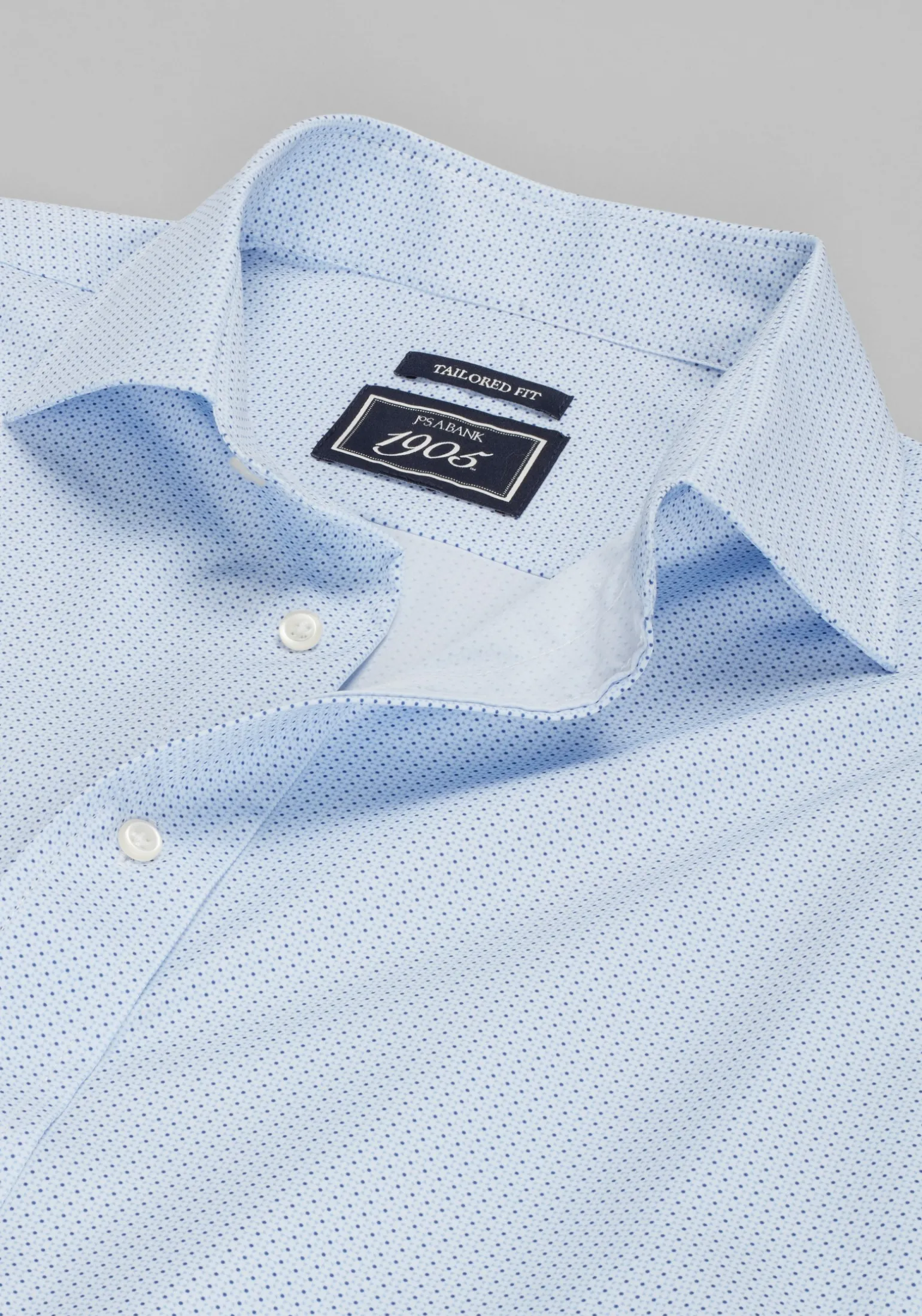 1905 Collection Tailored Fit Spread Collar Micro Medallion 4-Way Stretch Dress Shirt
