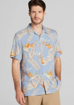 1905 Collection Tailored Fit Tropical Floral Short Sleeve Hawaiian Camp Shirt CLEARANCE