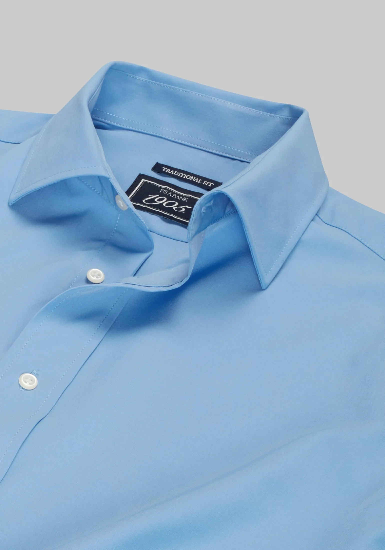 1905 Collection Traditional Fit Spread Collar Solid 4-Way Stretch Dress Shirt