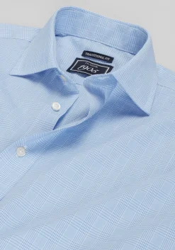 1905 Collection Traditional Fit Spread Collar Plaid Dress Shirt