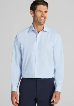 1905 Collection Traditional Fit Spread Collar Plaid Dress Shirt