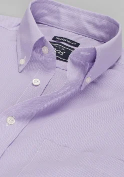 1905 Collection Traditional Fit 4-Way Stretch Button-Down Collar Micro Houndstooth Dress Shirt - Big & Tall