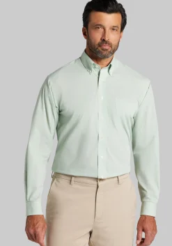 1905 Collection Traditional Fit 4-Way Stretch Button-Down Collar Micro Houndstooth Dress Shirt