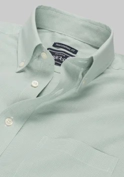 1905 Collection Traditional Fit 4-Way Stretch Button-Down Collar Micro Houndstooth Dress Shirt