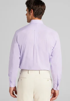 1905 Collection Traditional Fit 4-Way Stretch Button-Down Collar Micro Houndstooth Dress Shirt