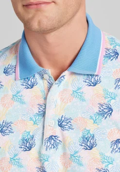 Con.Struct Slim Fit Coral Tipped Pique Polo CLEARANCE