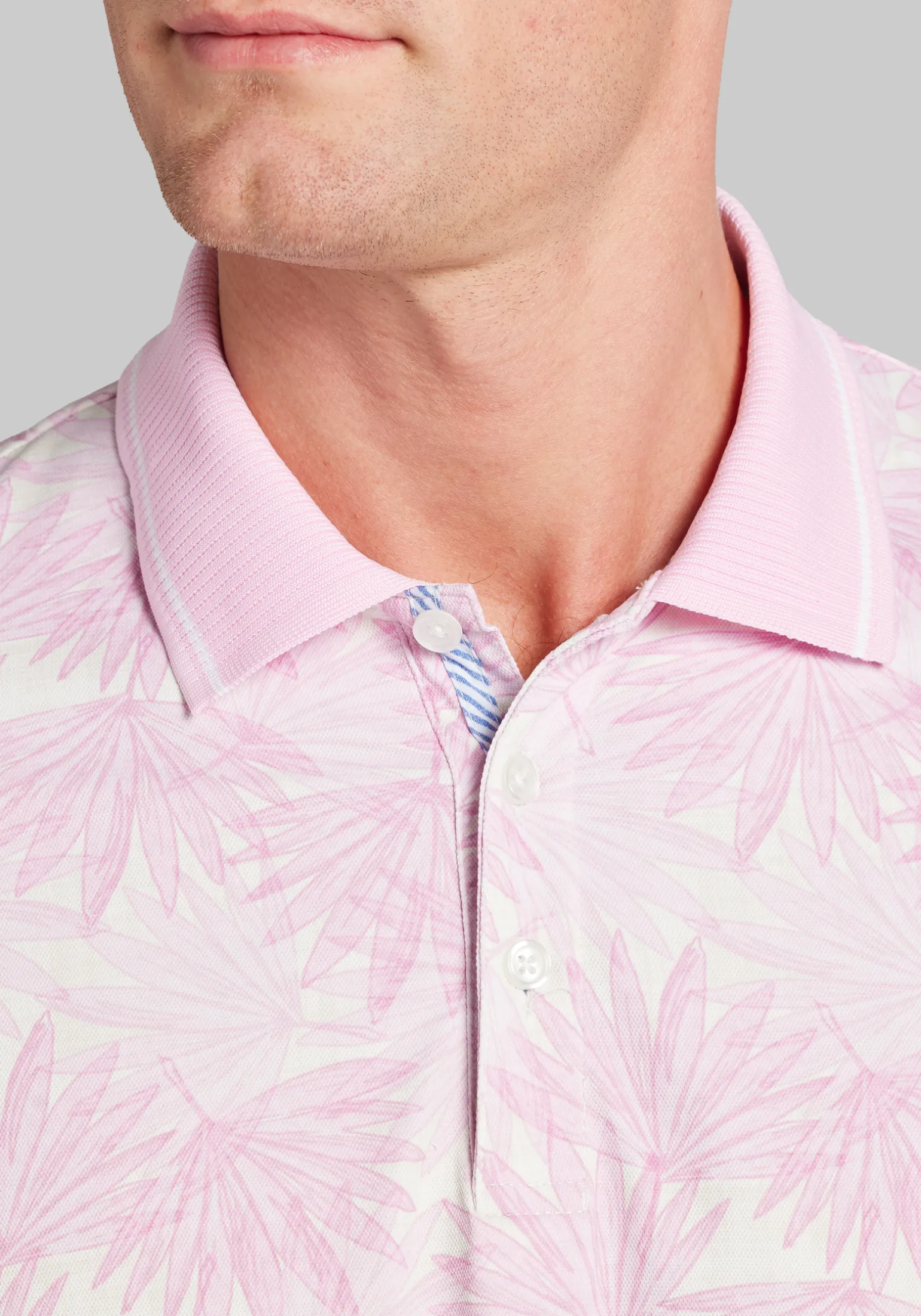 Con.Struct Slim Fit Palm Leaf Pique Polo CLEARANCE