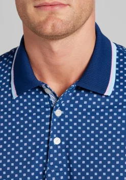 Con.Struct Slim Fit Square Dot Tipped Pique Polo CLEARANCE