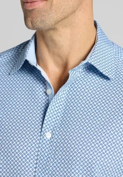 Con.Struct Slim Fit 4-Way Stretch Mini Geo Button Up Shirt CLEARANCE