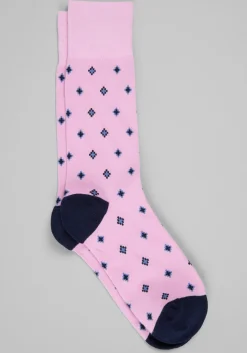 Diamond Pattern Socks, 1-Pair