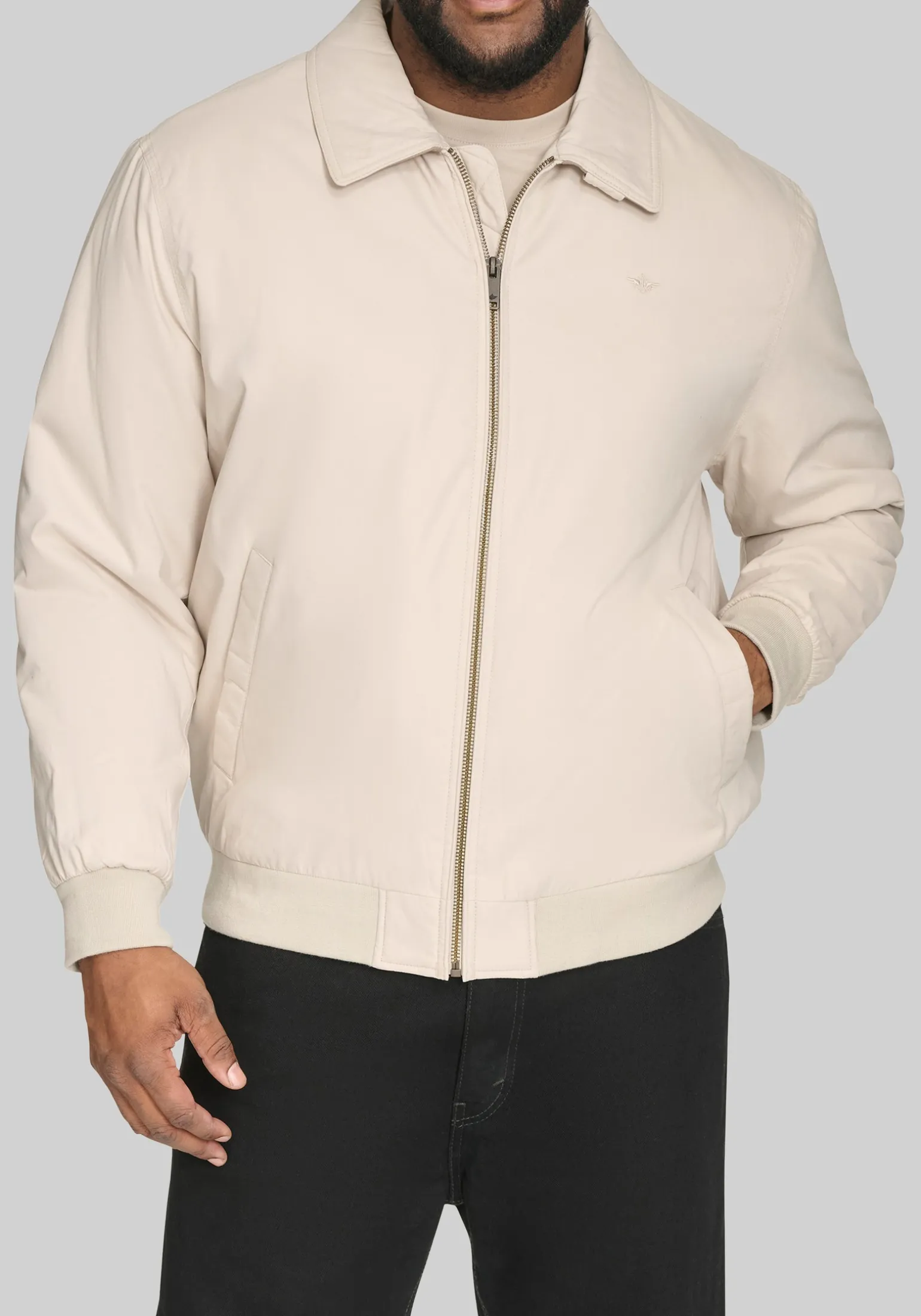 Dockers Tailored Fit Micro Twill Golf Bomber Jacket - Big & Tall