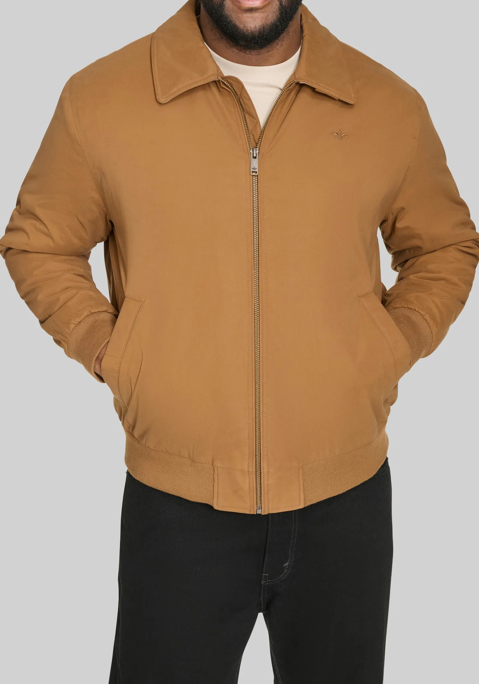 Dockers Tailored Fit Micro Twill Golf Bomber Jacket - Big & Tall