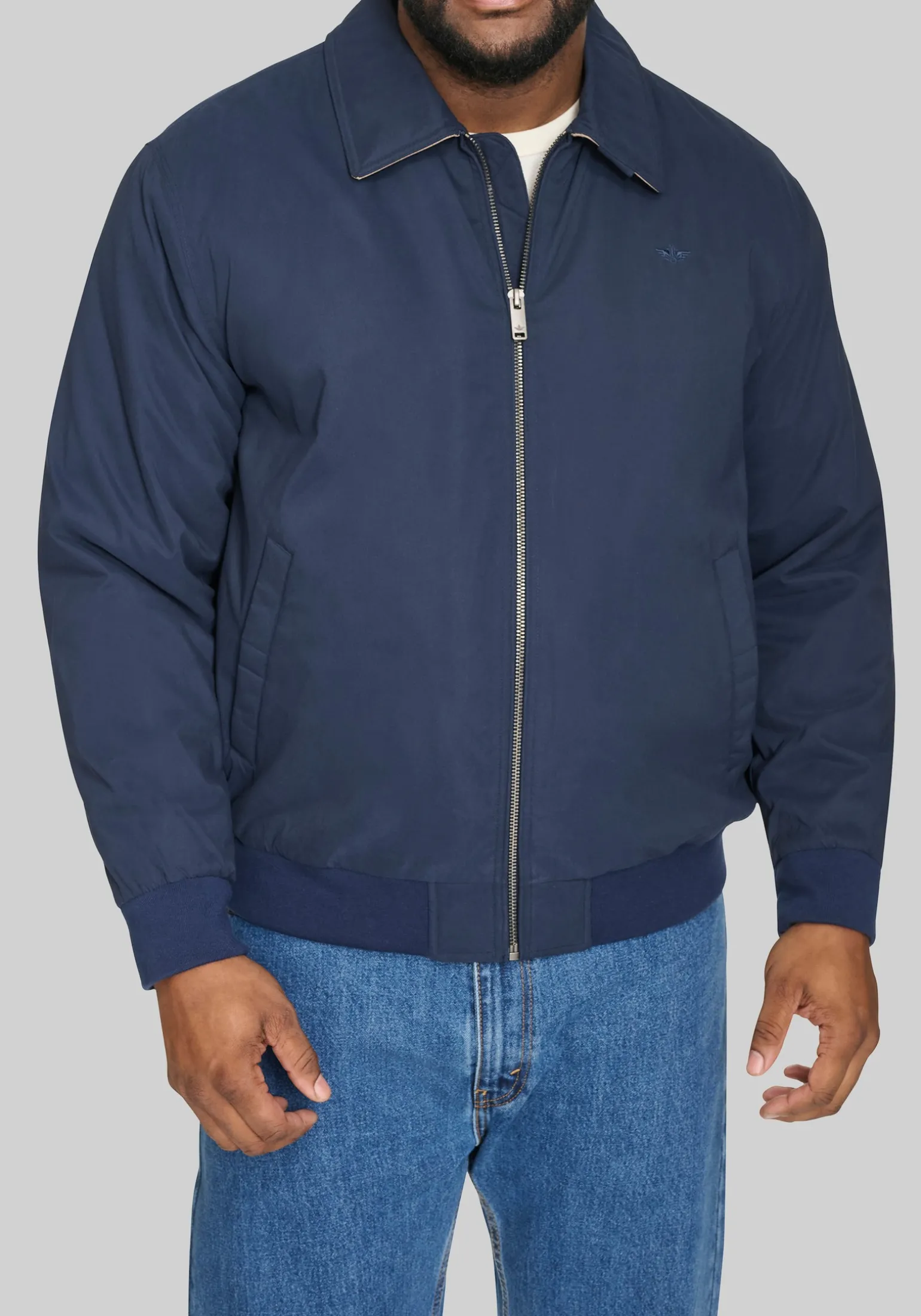 Dockers Tailored Fit Micro Twill Golf Bomber Jacket - Big & Tall