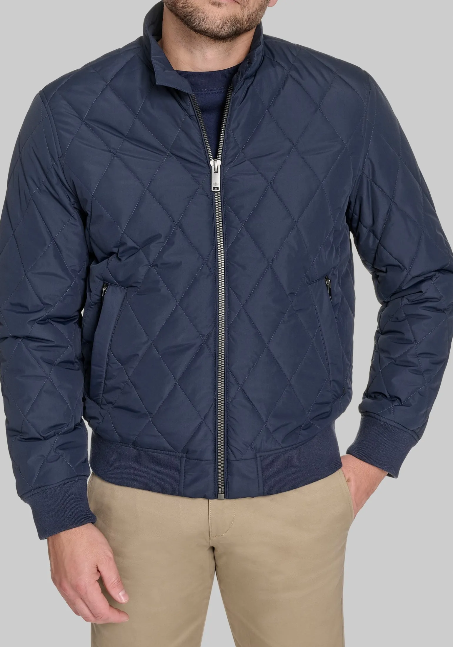Dockers Traditional Fit Diamond Quilted Bomber Jacket