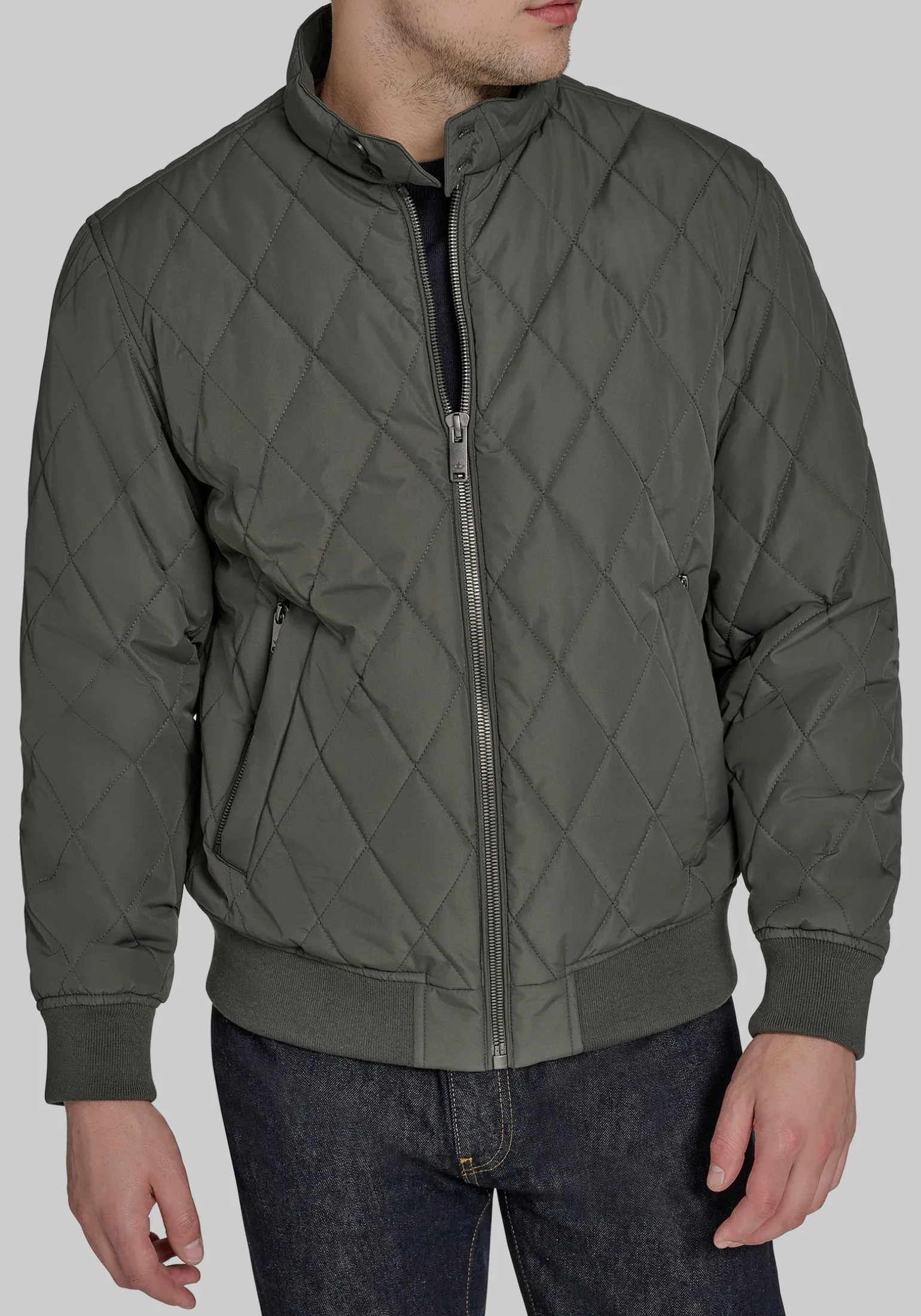Dockers Traditional Fit Diamond Quilted Bomber Jacket