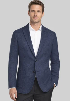 Gruner1949 Tailored Fit Herringbone 4-Way Stretch Knit Sportcoat - Big & Tall