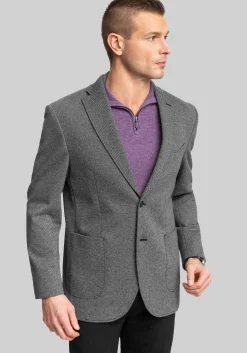 Gruner1949 Tailored Fit Pindot 4-Way Stretch Knit Sportcoat
