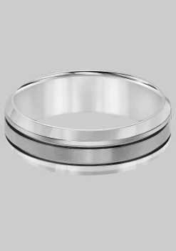 GTX 7mm Round Edge Brushed Finish Center Titanium Band