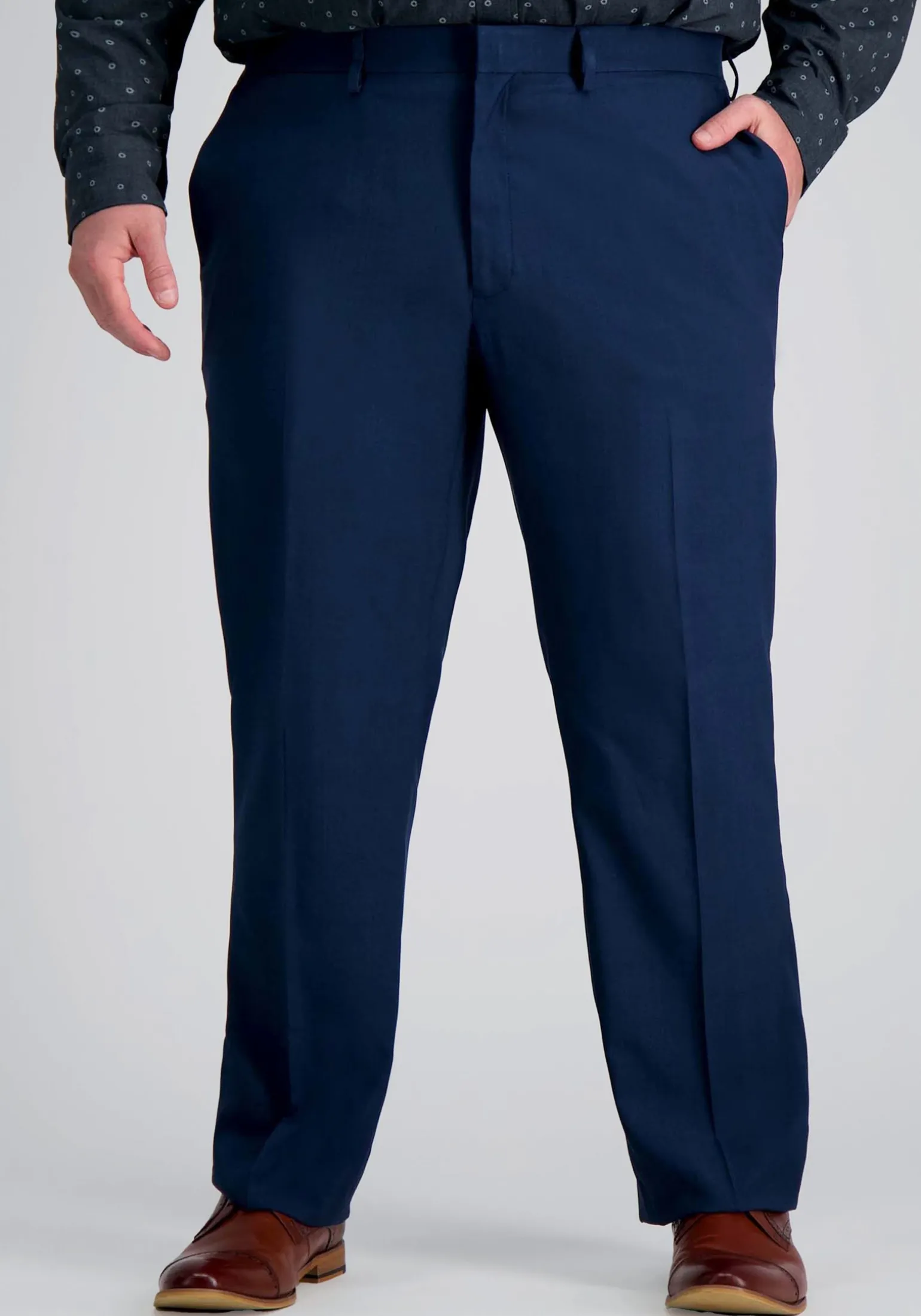 Haggar Big & Tall Premium Comfort Tailored Fit Flat Front Dress Pant