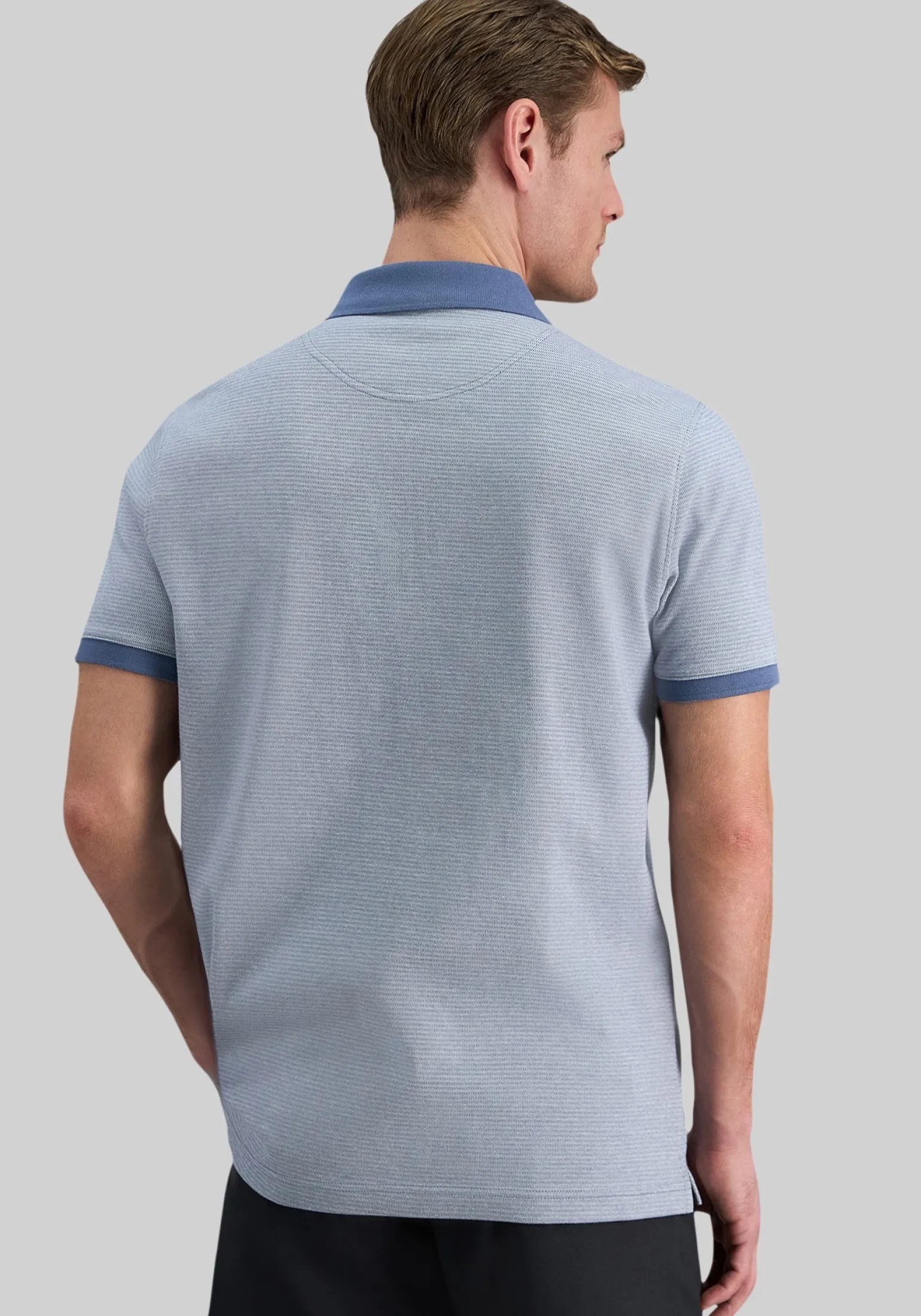 Haggar Regular Fit Rib Knit 1/4 Zip Front Short Sleeve Polo