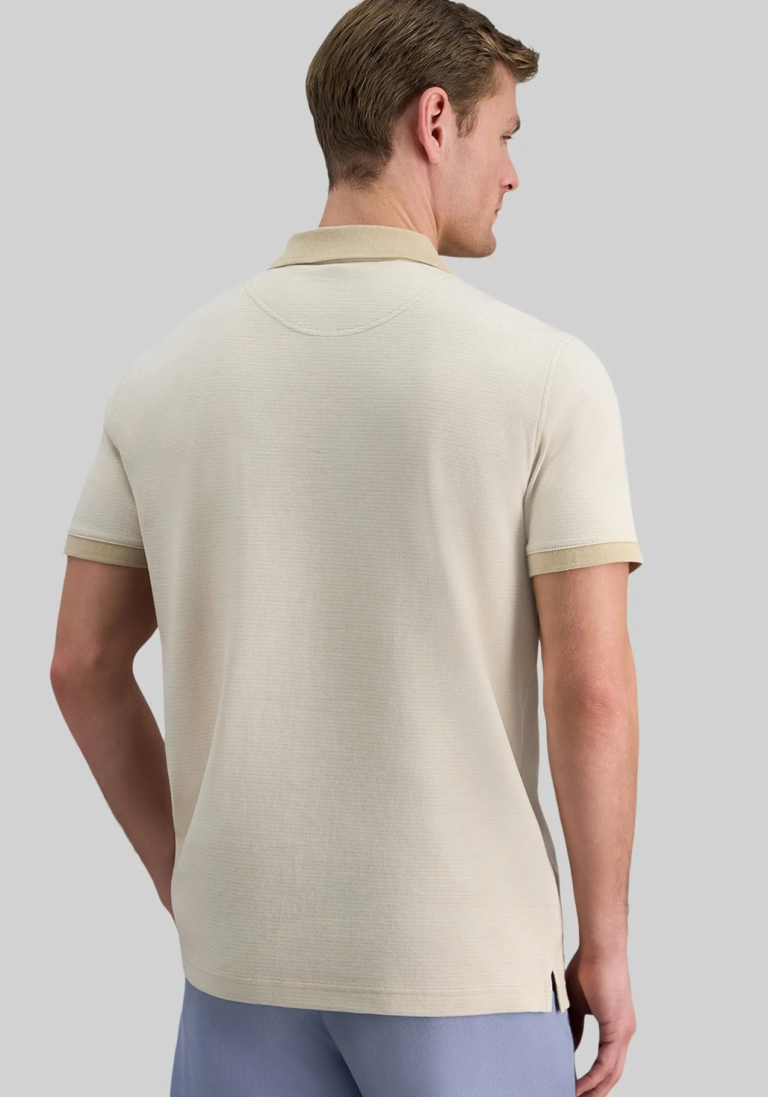 Haggar Regular Fit Rib Knit 1/4 Zip Front Short Sleeve Polo