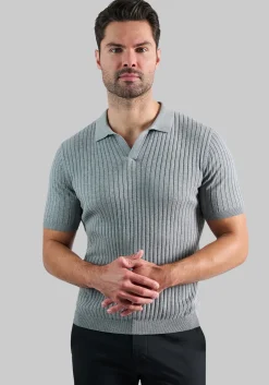 Haggar Slim Fit Johnny Collar Short Sleeve Sweater