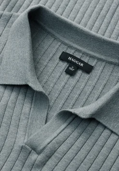 Haggar Slim Fit Johnny Collar Short Sleeve Sweater