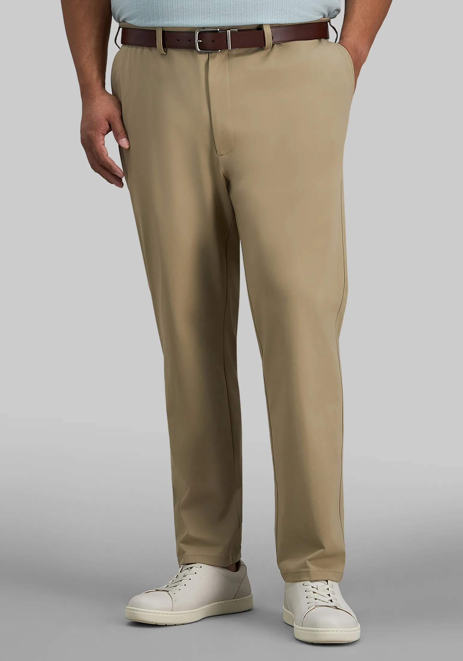 Haggar Sport Big & Tall Travel Performance Straight Fit Flat Front Pants