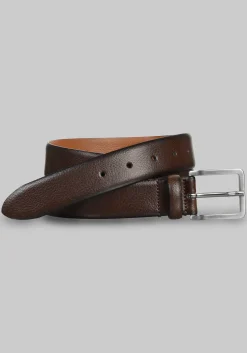 Johnston & Murphy Feather-Edge Italian Leather Belt - Big & Tall
