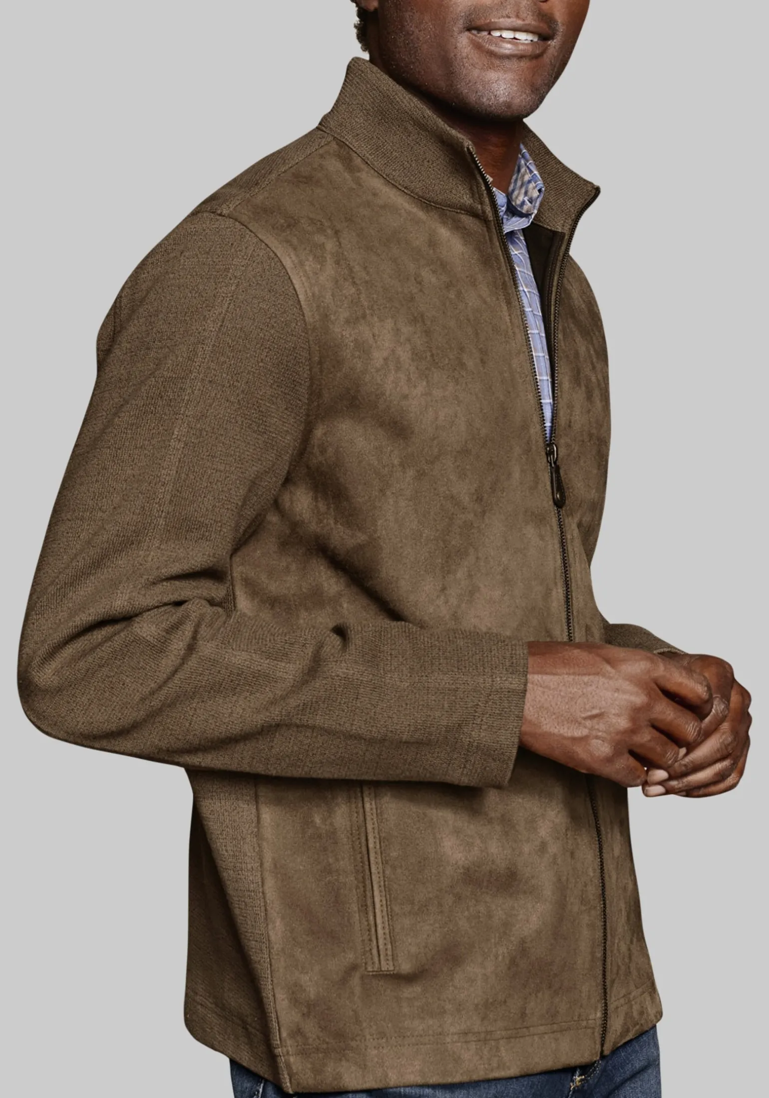 Johnston & Murphy Tailored Fit Faux Suede Jacket