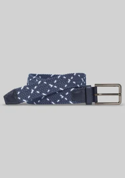 Johnston & Murphy Woven Stretch Knit Belt