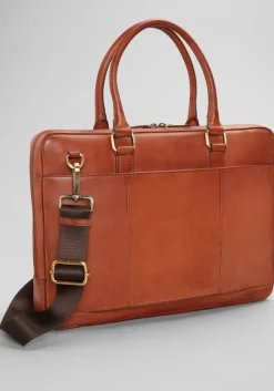 Jos. A. Bank Burnished Leather Briefcase
