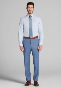 Jos. A. Bank Comfort Stretch Slim Fit Button-Down Collar Solid Dress Shirt