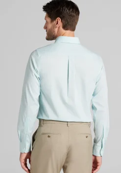 Jos. A. Bank Comfort Stretch Slim Fit Button-Down Collar Solid Dress Shirt