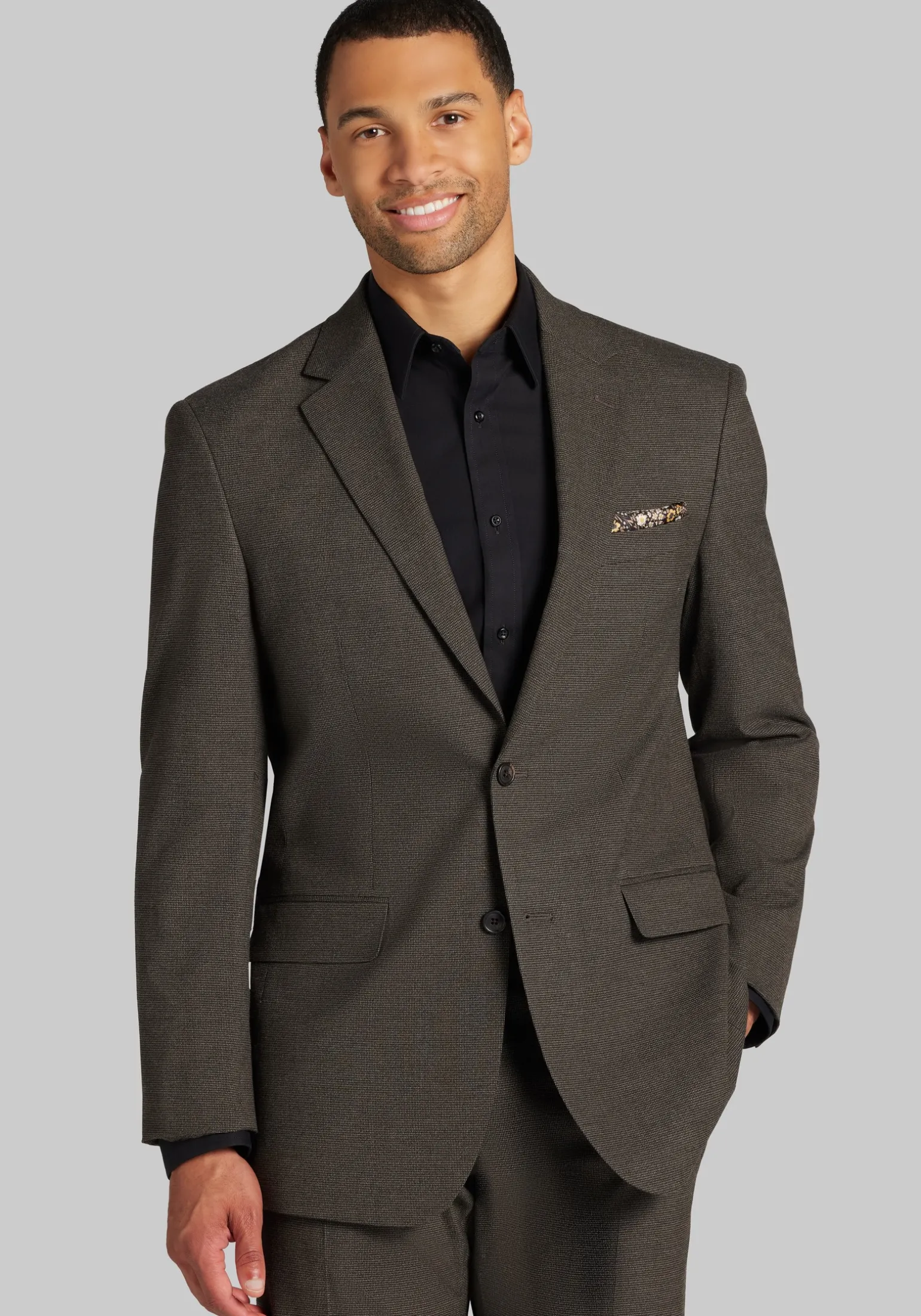 Jos. A. Bank Comfort Stretch Tailored Fit Check Suit Separates Jacket - Big & Tall