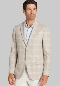 Jos. A. Bank Comfort Stretch Tailored Fit Plaid Sportcoat