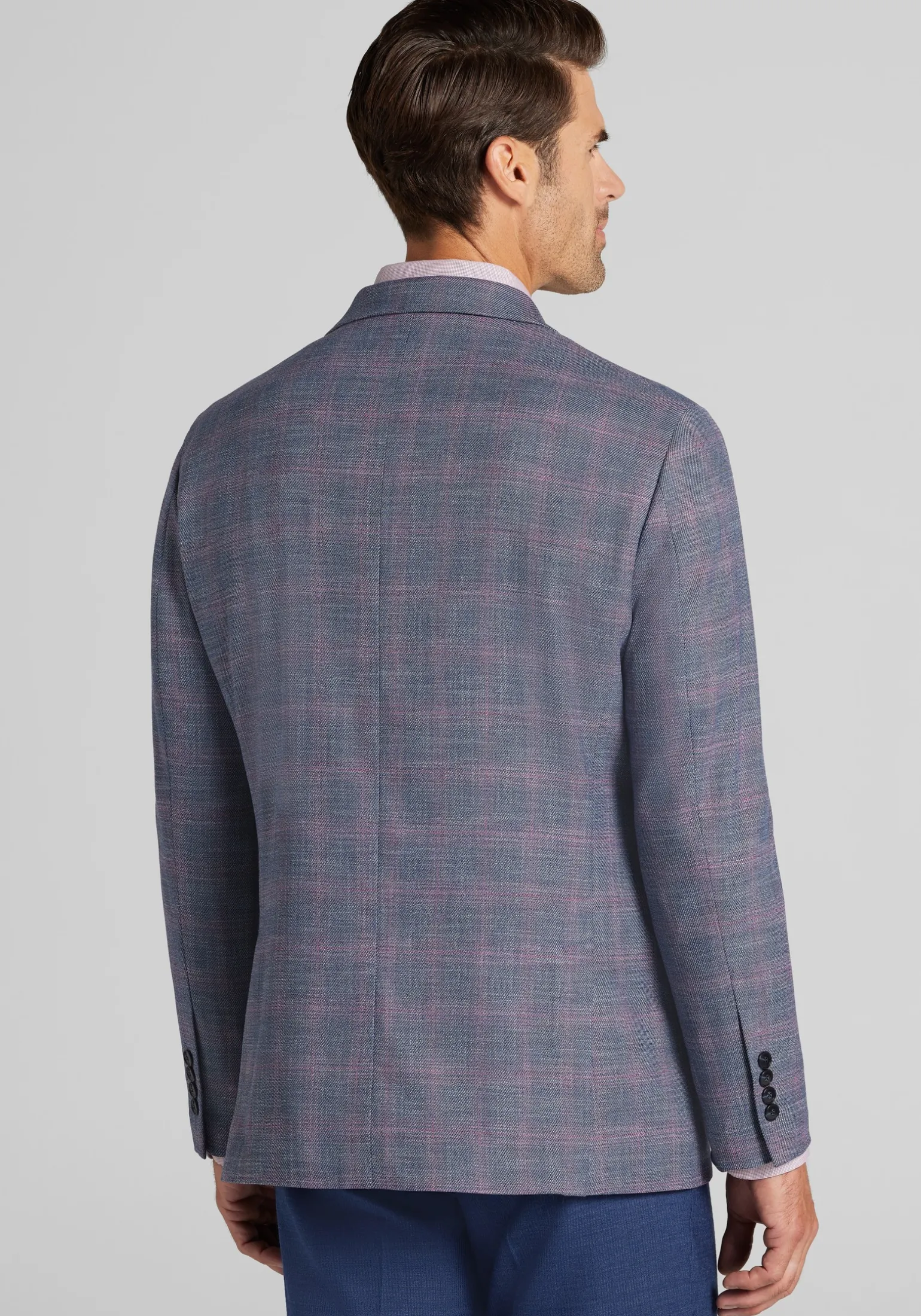 Jos. A. Bank Comfort Stretch Tailored Fit Plaid Sportcoat