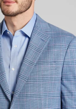 Jos. A. Bank Comfort Stretch Tailored Fit Plaid Sportcoat