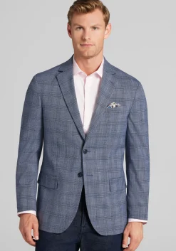 Jos. A. Bank Comfort Stretch Tailored Fit Plaid Sportcoat