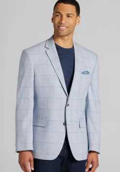 Jos. A. Bank Comfort Stretch Traditional Fit Plaid Sportcoat - Big & Tall