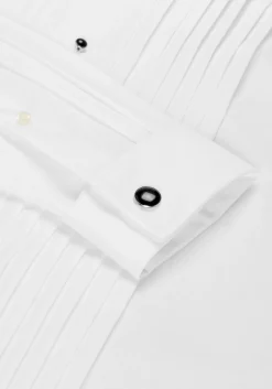 Jos. A. Bank Comfort Stretch Traditional Fit Point Collar French Cuff Eight-Pleat Formal Dress Shirt