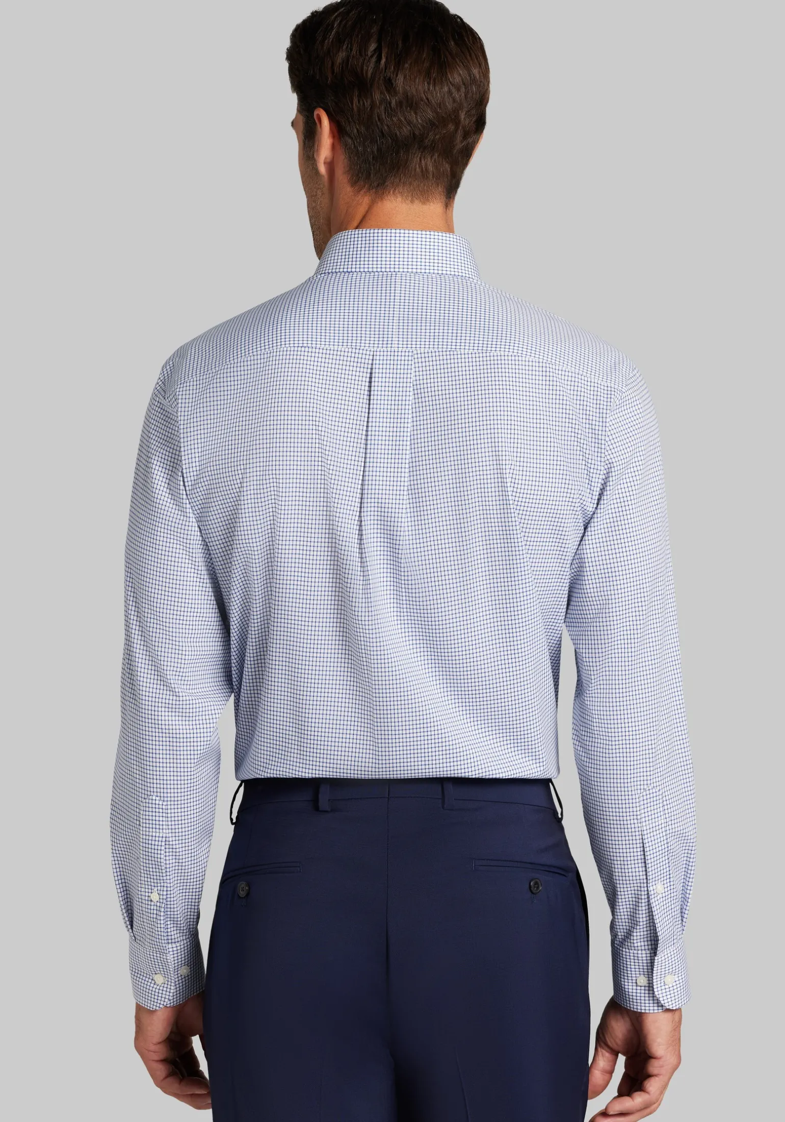 Jos. A. Bank Comfort Stretch Traditional Fit Button-Down Collar Check Dress Shirt