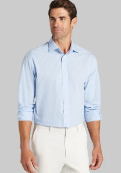Jos. A. Bank Comfort Stretch Traditional Fit Spread Collar Stripe Dress Shirt